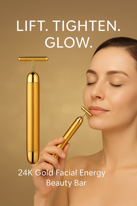 24K Gold Facial Energy Beauty Bar – Electric Face Massage Roller      ⭐⭐⭐⭐⭐ (5,000+ Reviews)